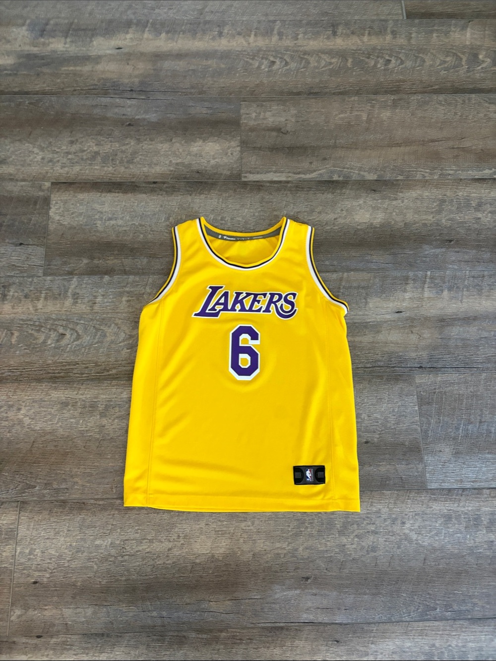 Fabletics Kids Yellow Lakers #6 LeBron James Basketball Jersey